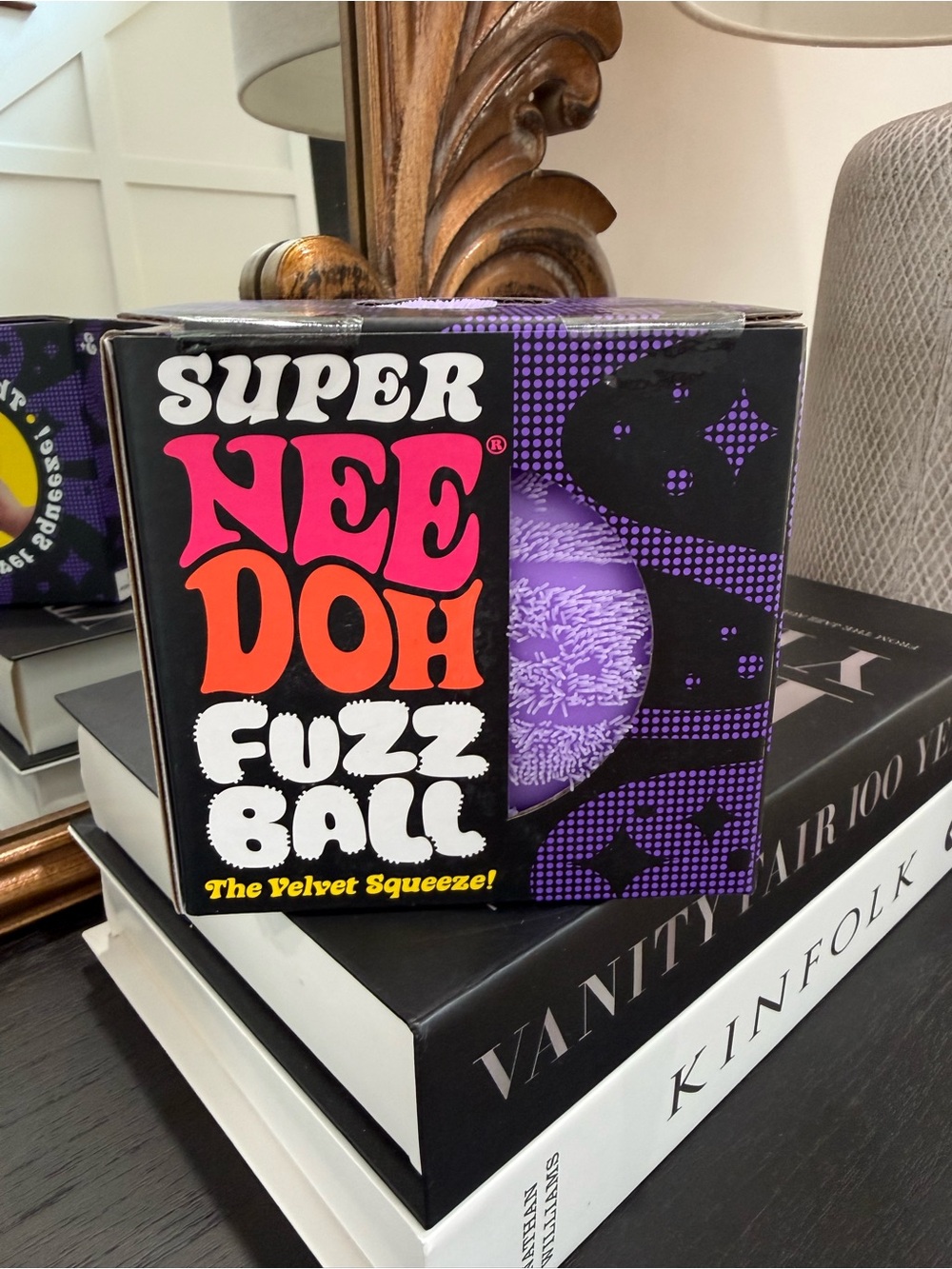 Purple Fuzz Ball Plush Toy